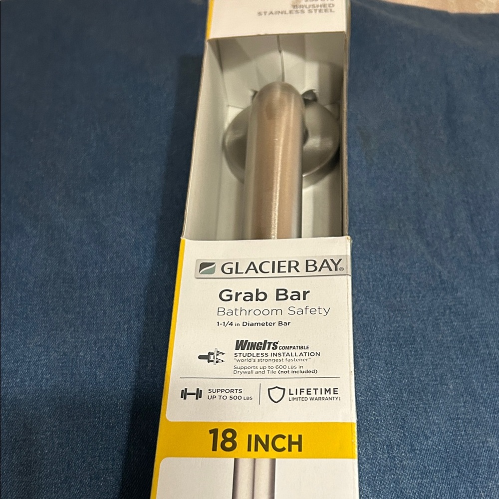 New ! 18’ Glacier Bay Brushed Stainless Steel Grab Bar